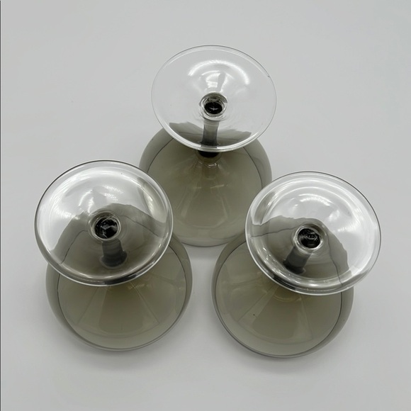 Royal Moselle Nova Smoke Champagne or Tall Sherbet Glasses (set of 3) - Picture 3 of 10